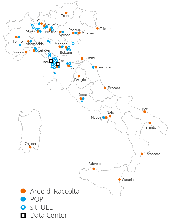 mappa rete welcome italia