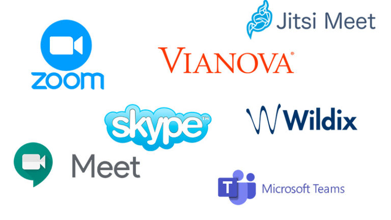 Skype Zoom Meet jitsi