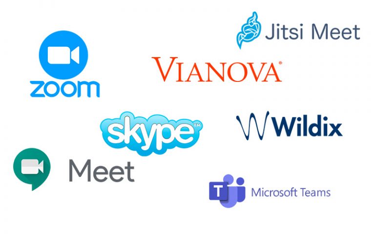 Skype Zoom Meet jitsi