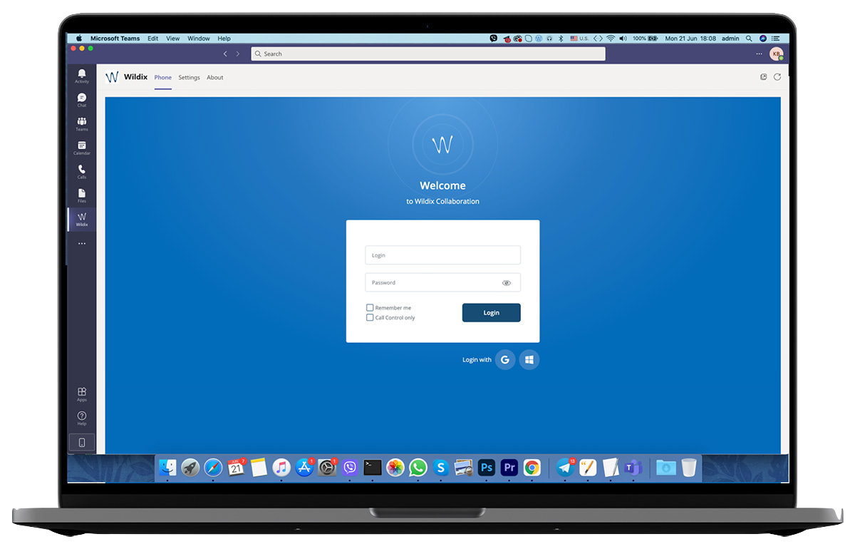Integrazione wildix con microsoft teams