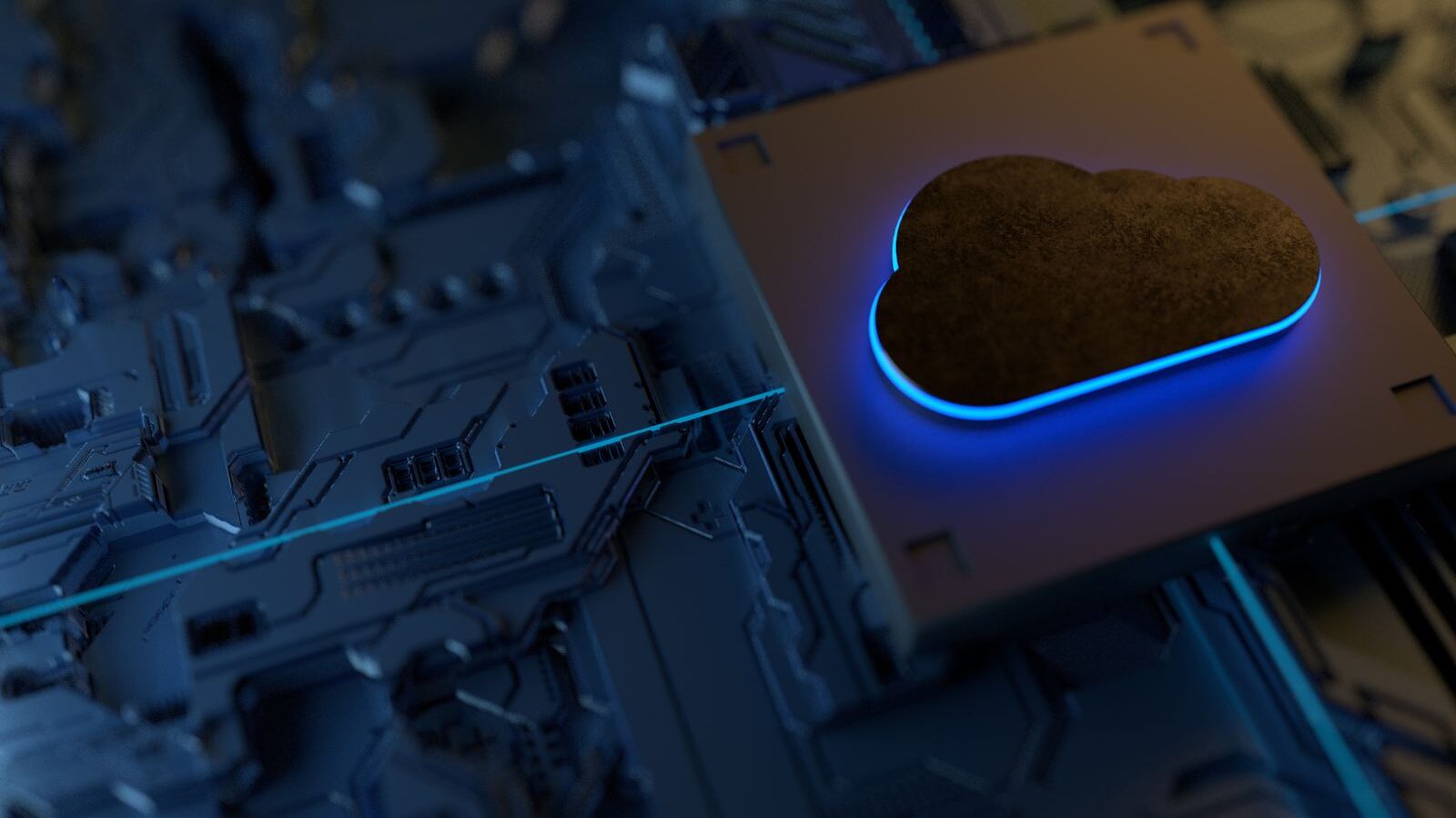 Cloud vianova – Web foto di una nuvola su una scheda elettronica
