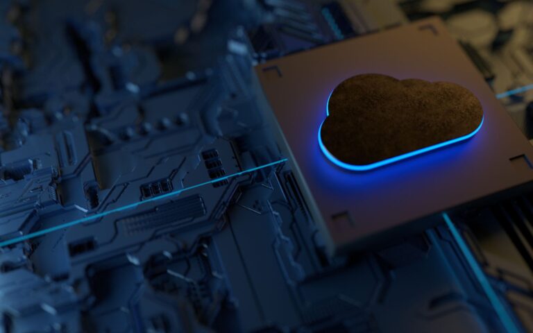 Cloud vianova – Web foto di una nuvola su una scheda elettronica