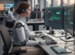 persone e robot davanti a computer