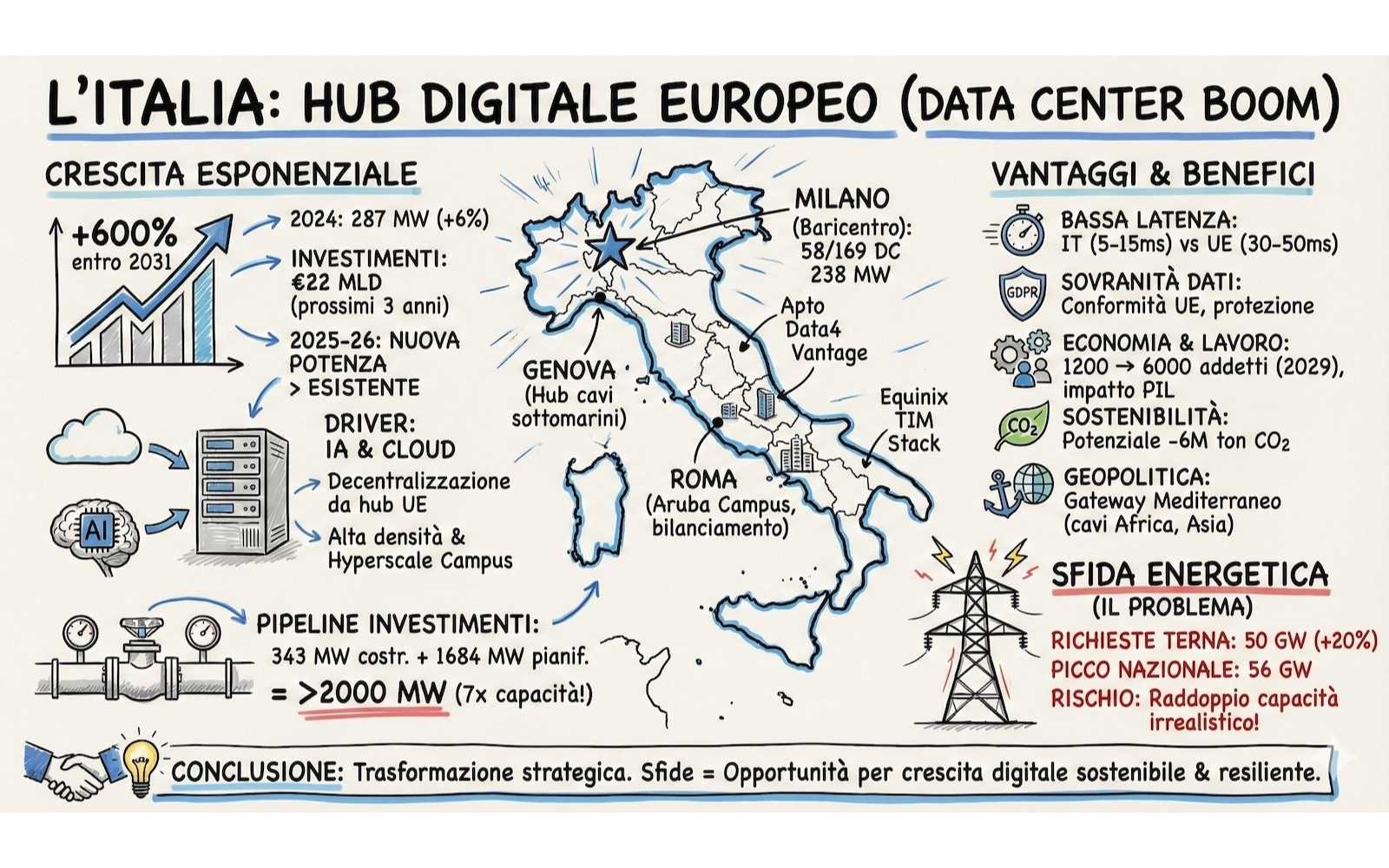 Infografica data center- Web Infografica data center italia