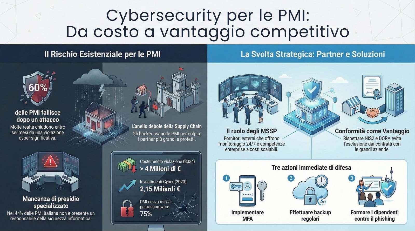 Cybersecurity per PMI infografica cybersecurity per PMI
