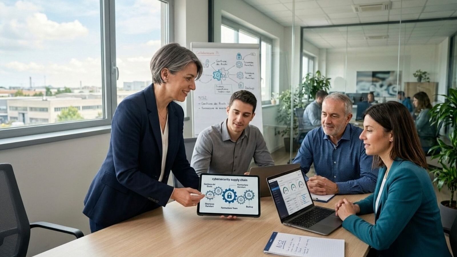 NIS2 PMI- Web Persone attorno a un tavolo che discutono di NI2 per PMI